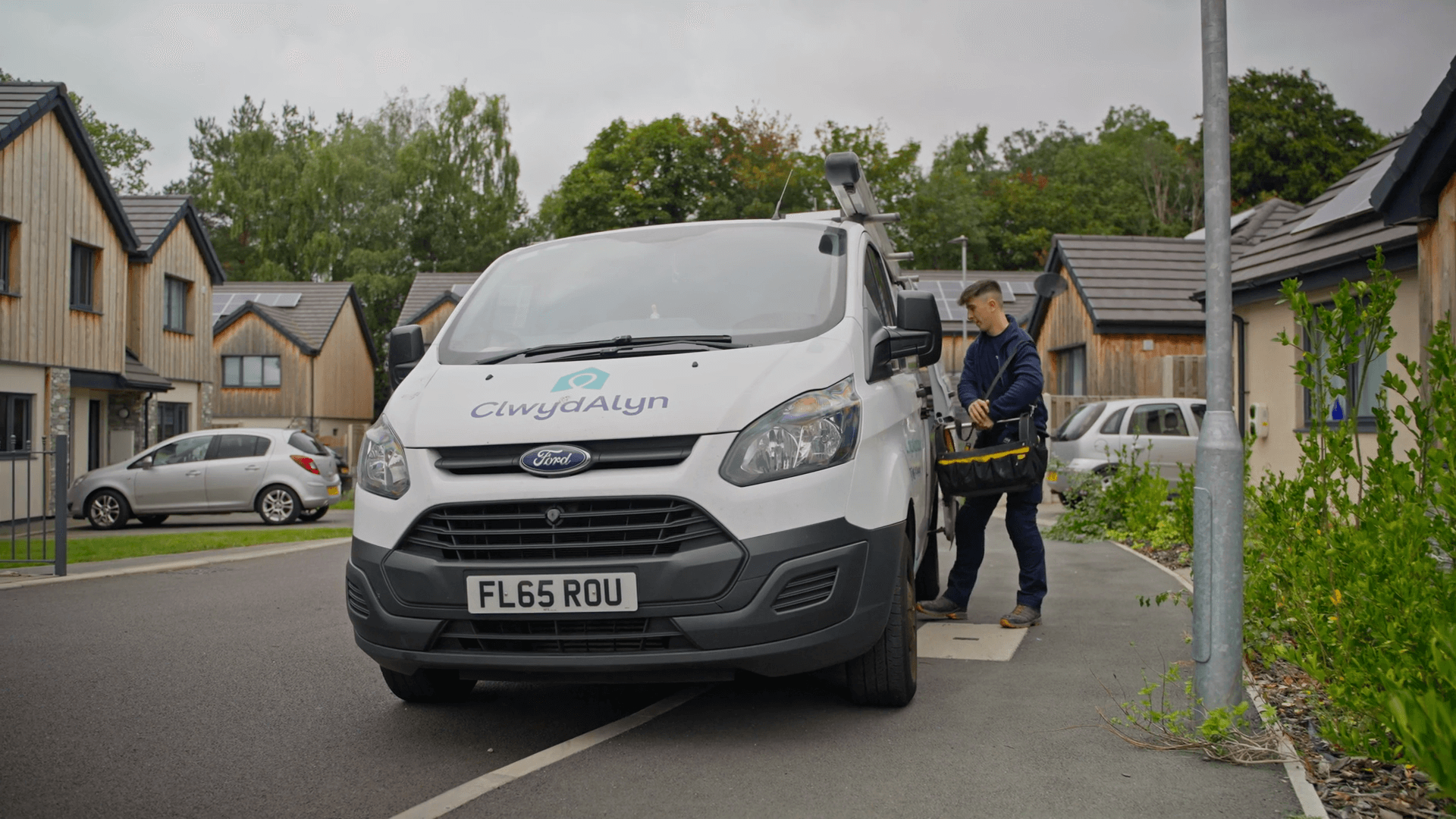 Clwydalyn van parked at Maes Famau