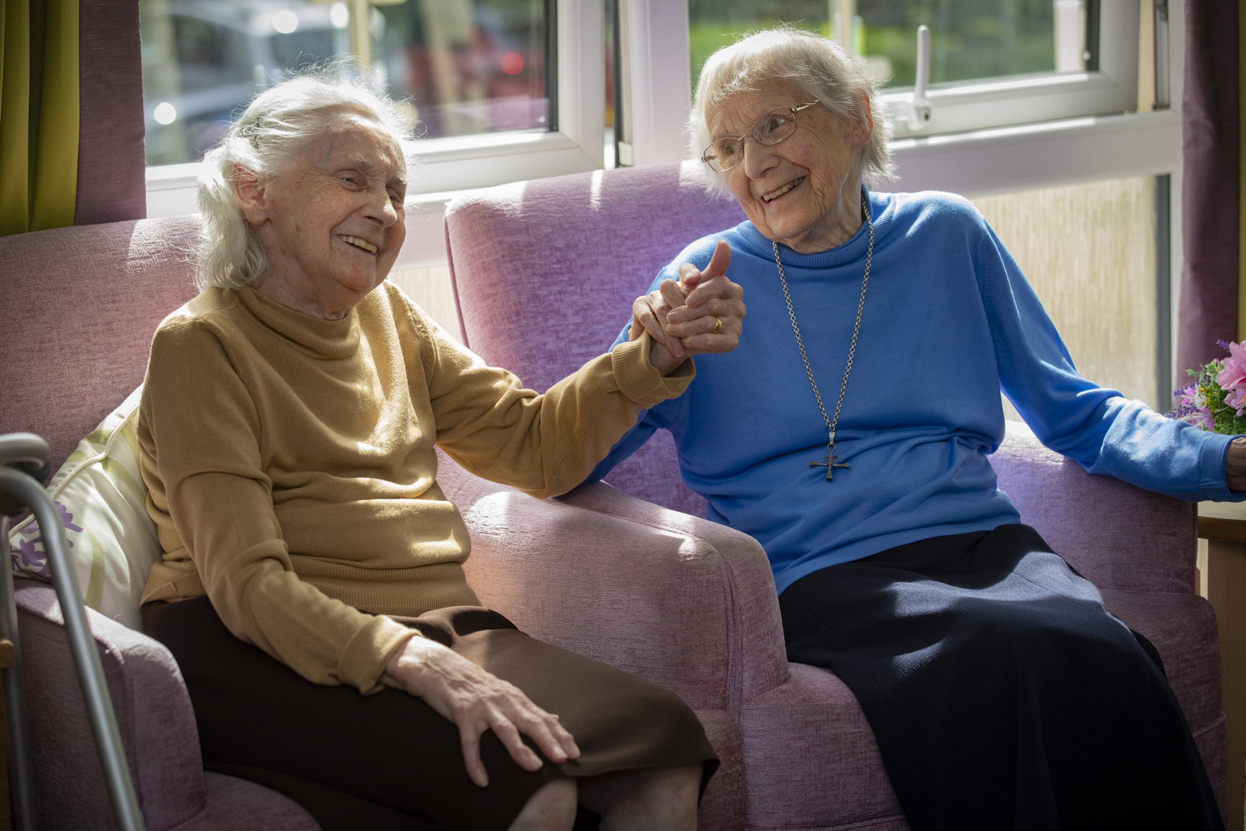 residents at Chirk Court Care Home