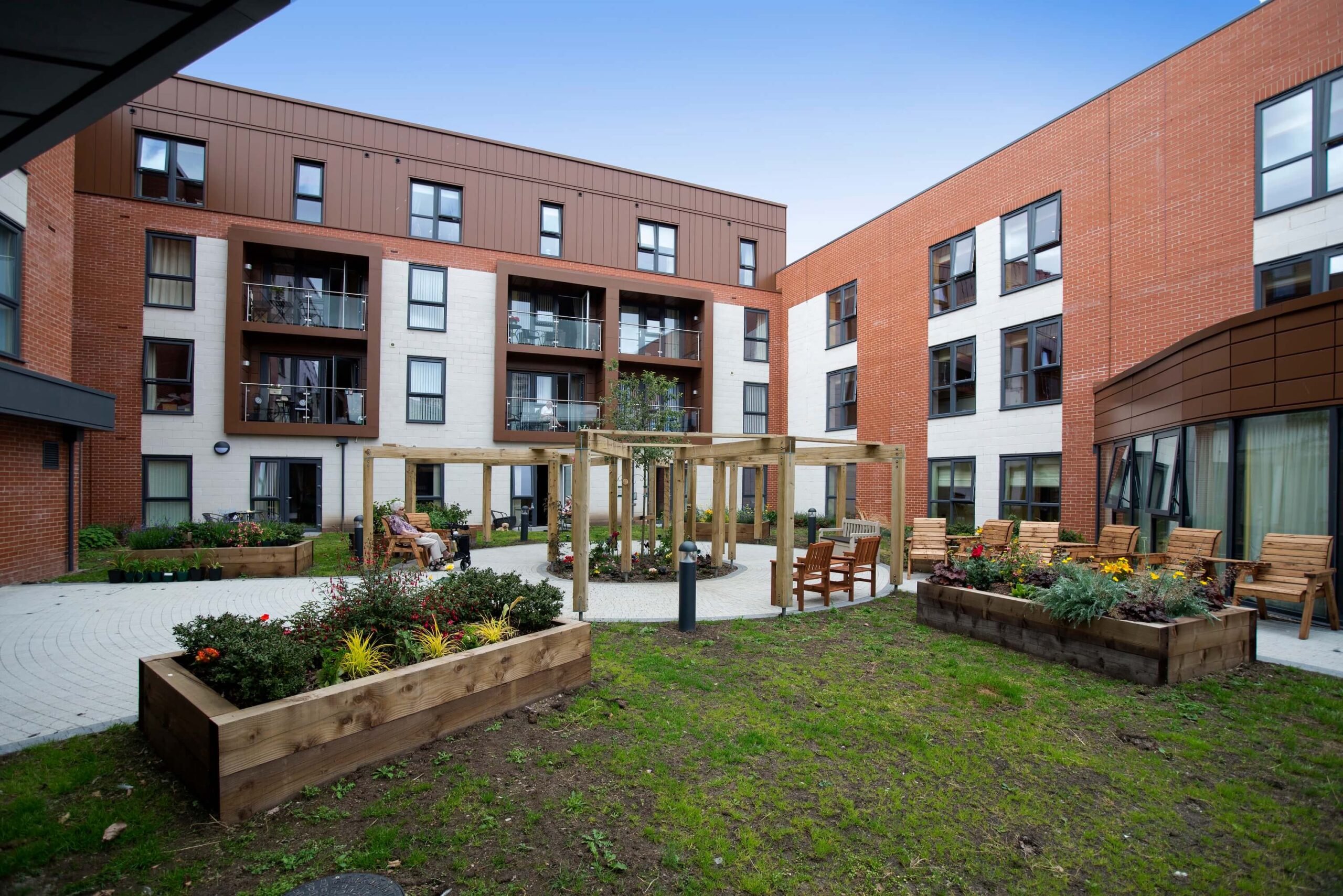 Llys raddington courtyard