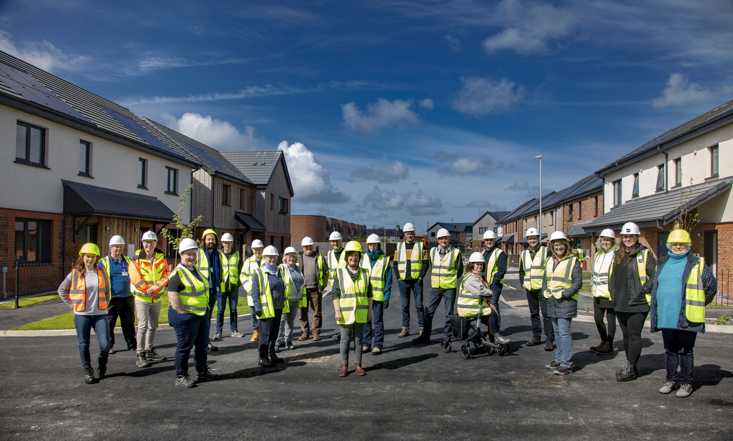 Picture of board members on site